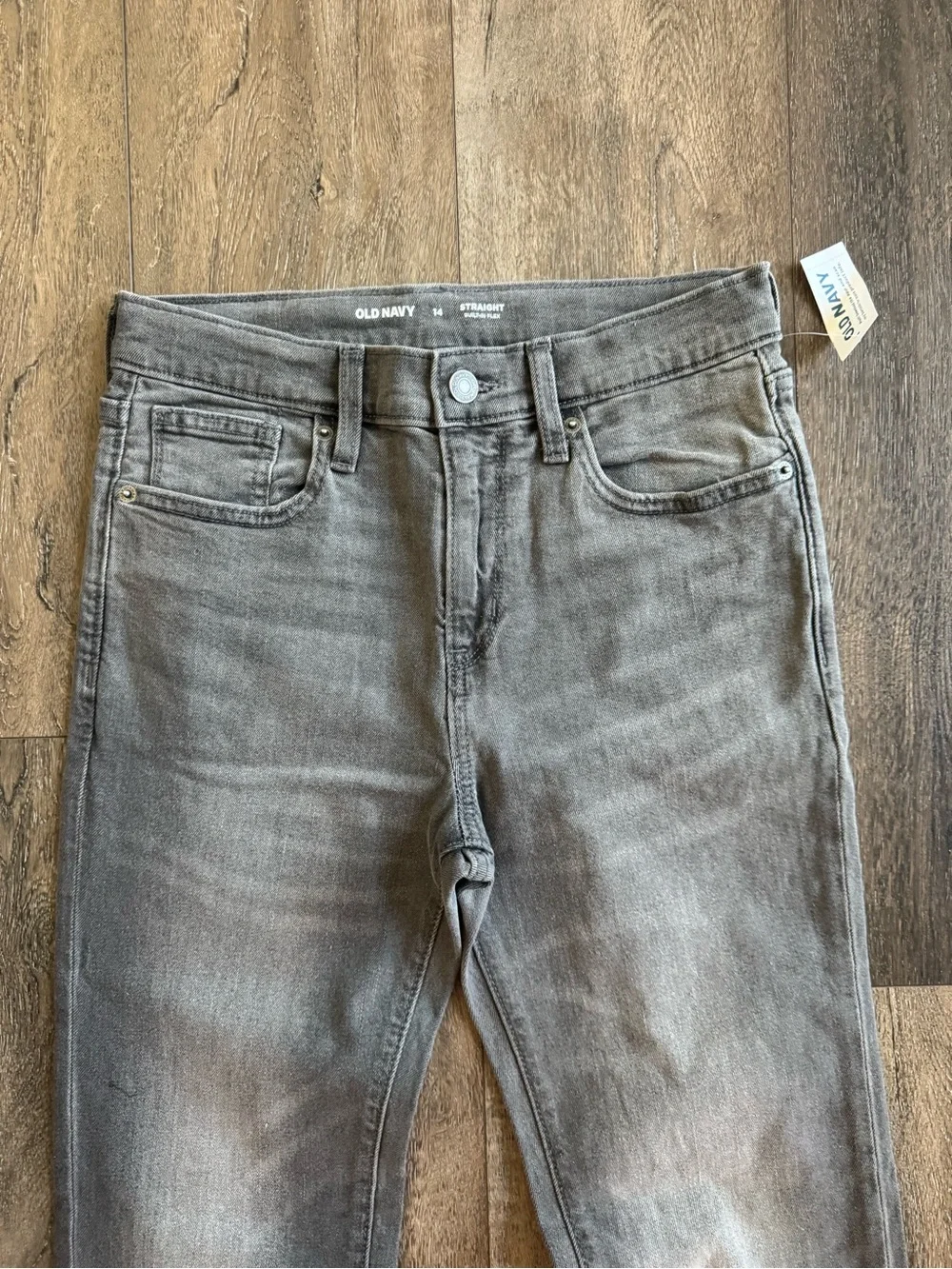 Old Navy Boy’s Straight Gray Denim Jeans Size 14